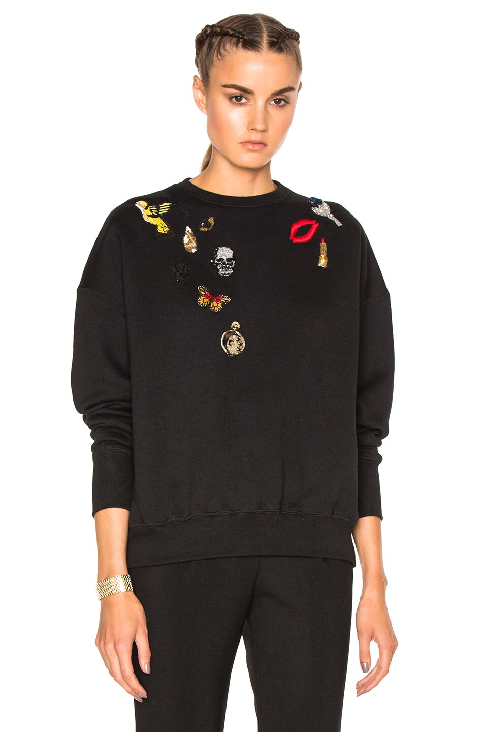 Image 1 of Alexander McQueen Obsess Sweatshirt in Black