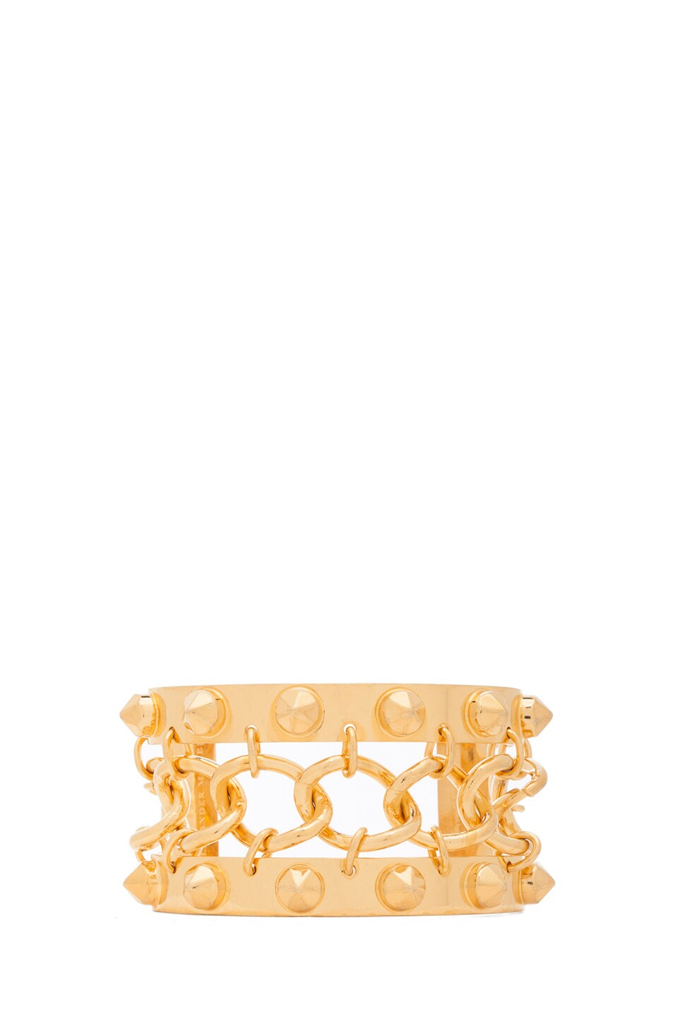 Image 1 of Alexander McQueen Chain Studs Bracelet in Gold