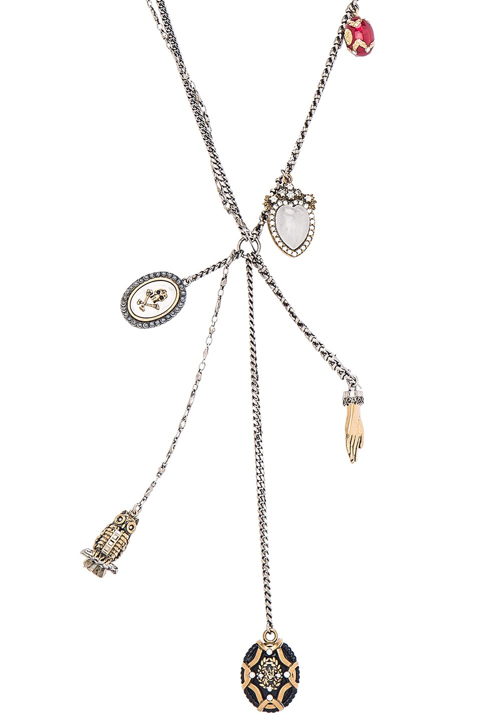 Image 1 of Alexander McQueen Charm Necklace in Multi