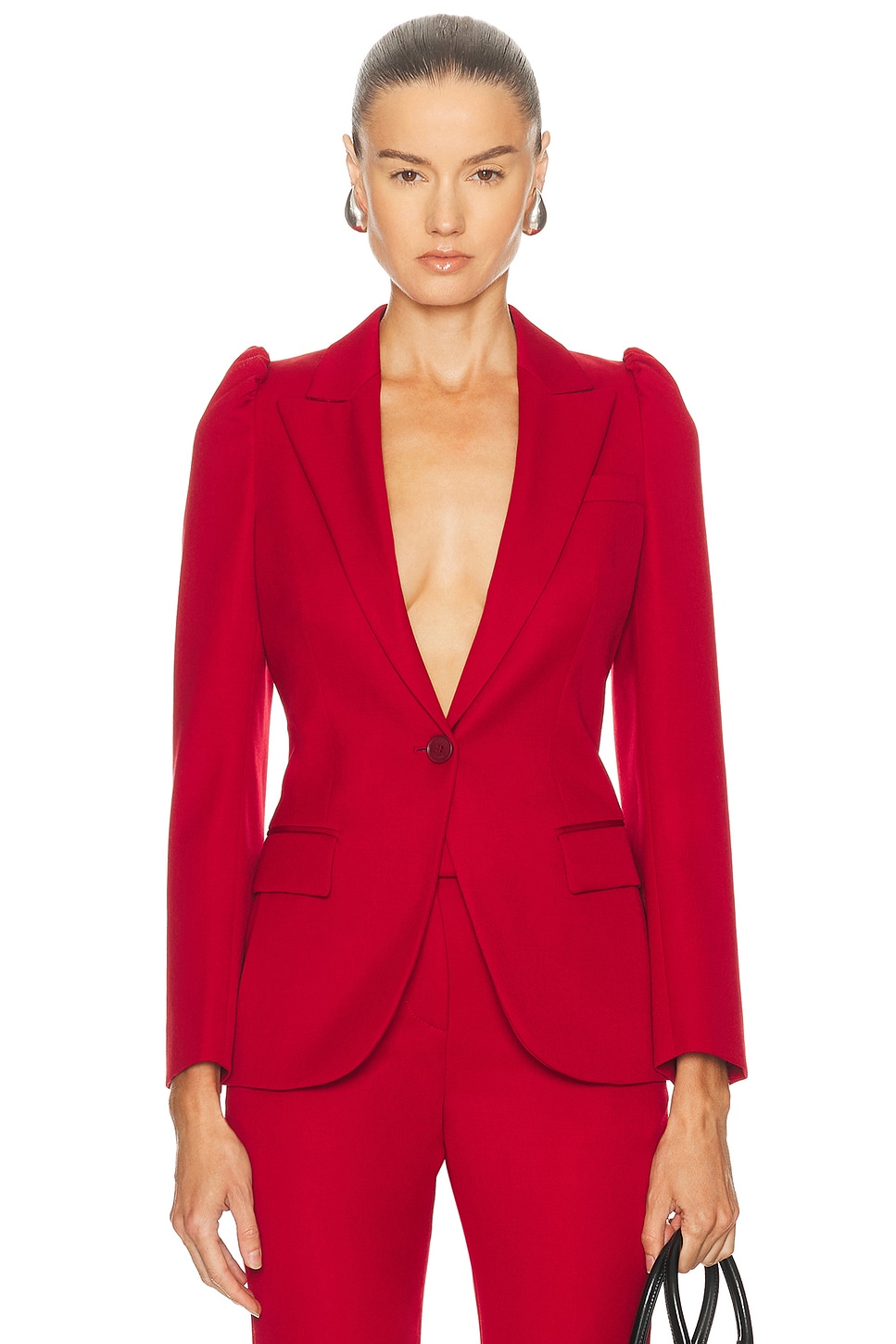 Image 1 of McQueen Tailored Jacket in Crimson