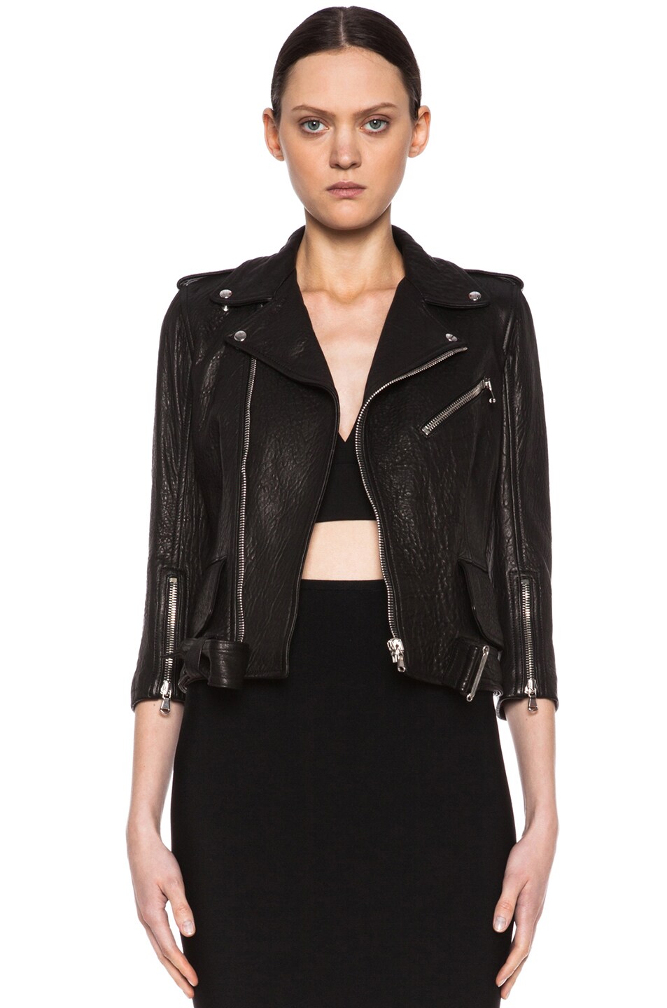 Image 1 of Alexander McQueen Leather Jacket in Black