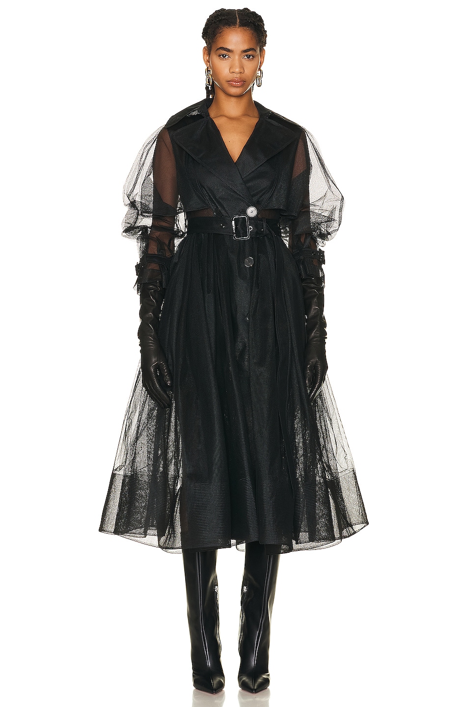 Net Coat McQueen Paris Net Coat in Black | FWRD