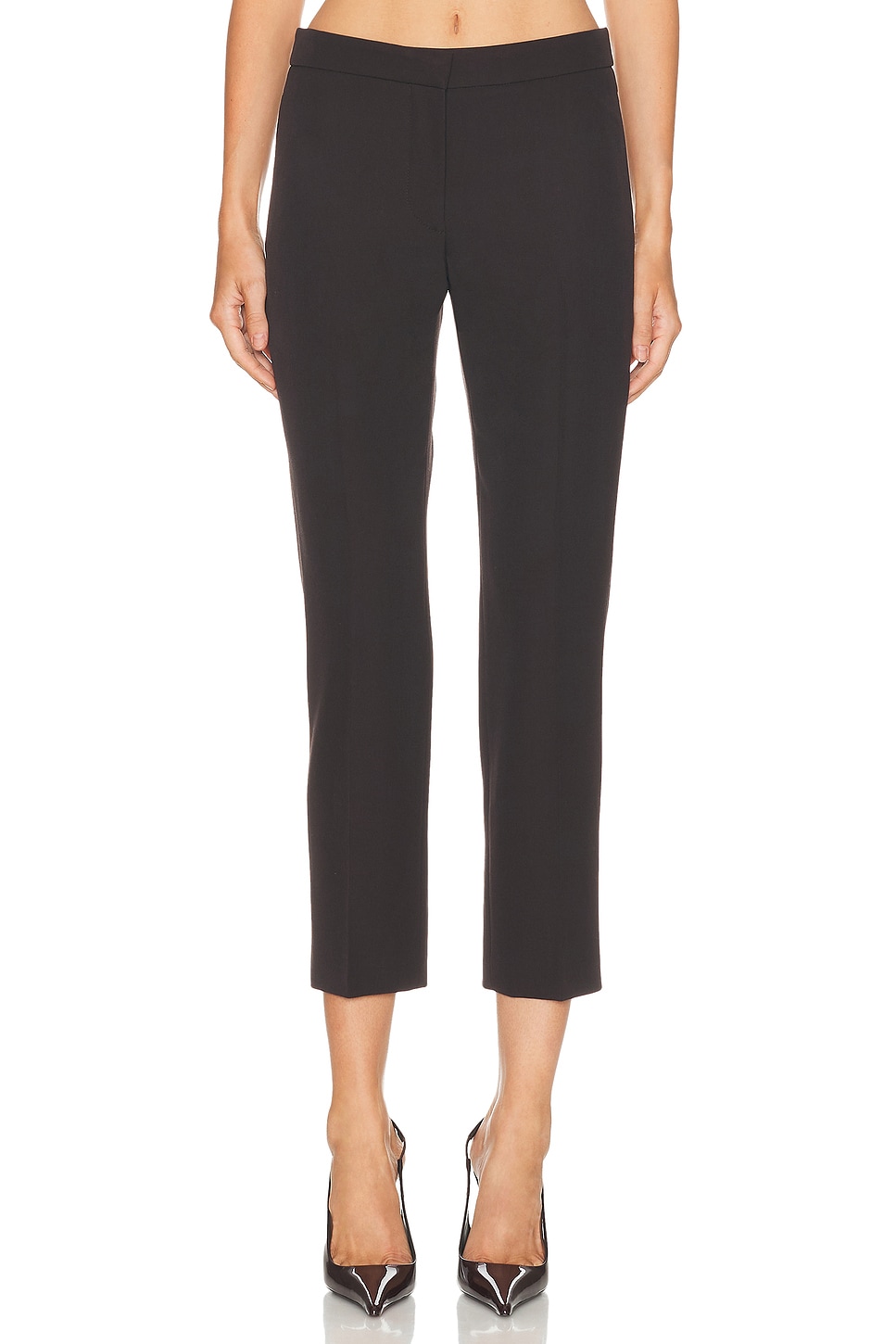 Image 1 of McQueen Cigarette Pant in Dark Brown