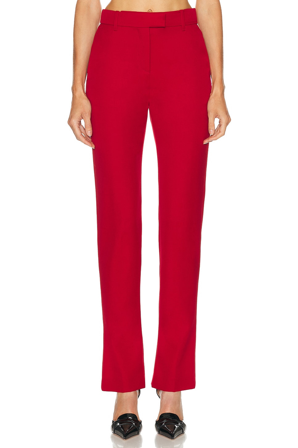 Image 1 of McQueen Straight Trouser in Crimson