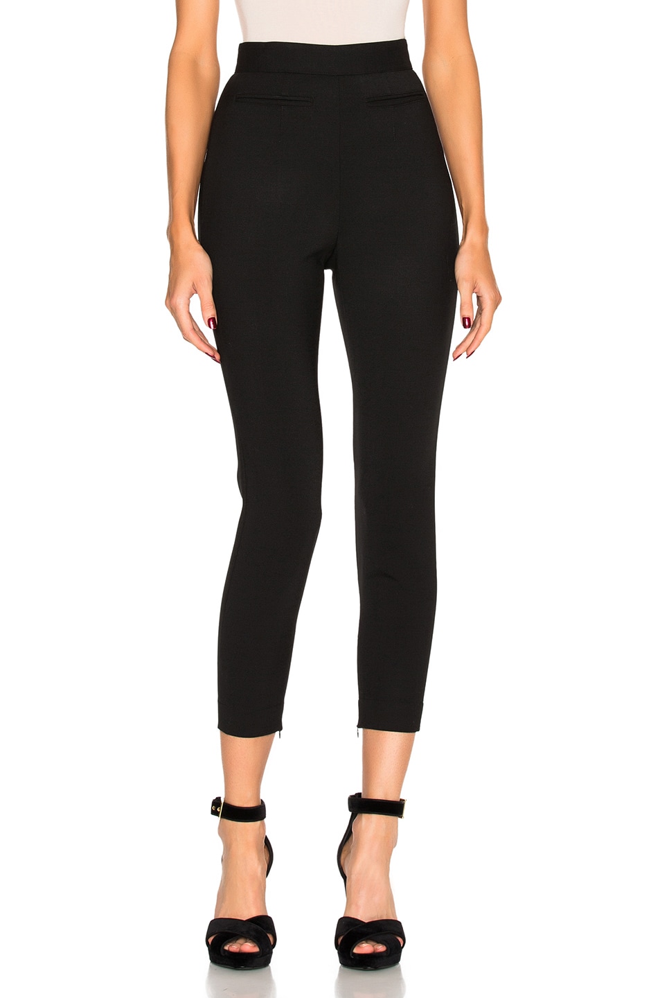 Image 1 of Alexander McQueen High Waisted Pants in Black
