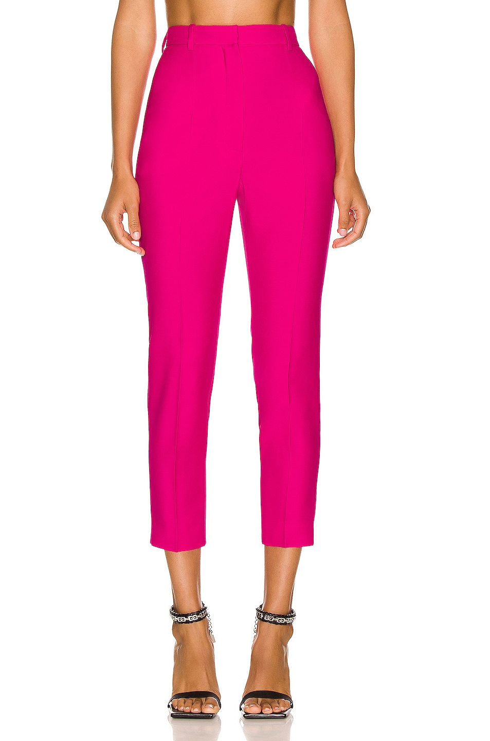 Image 1 of Alexander McQueen High Waisted Pants in Bobby Pink