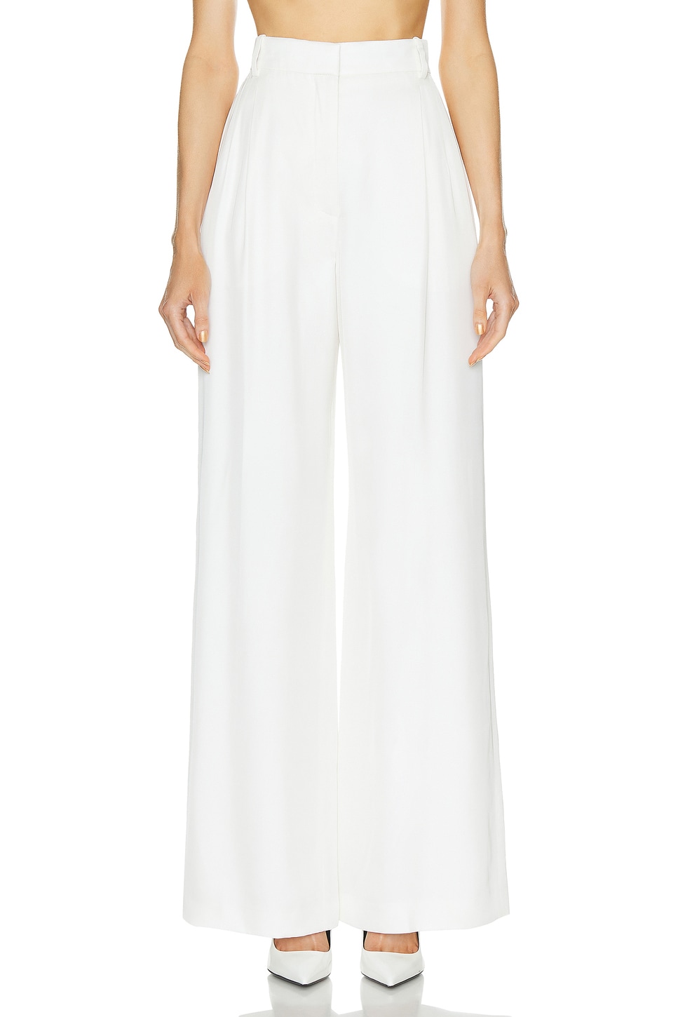 Image 1 of Alexander McQueen Twill Trouser in Ivory