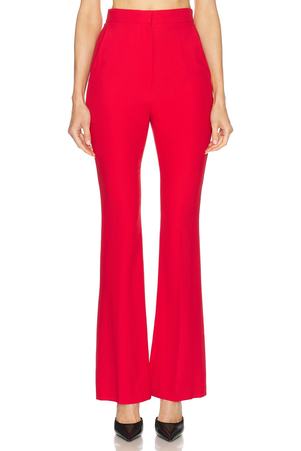 Image 1 of Alexander McQueen Crepe Trouser in Lust Red
