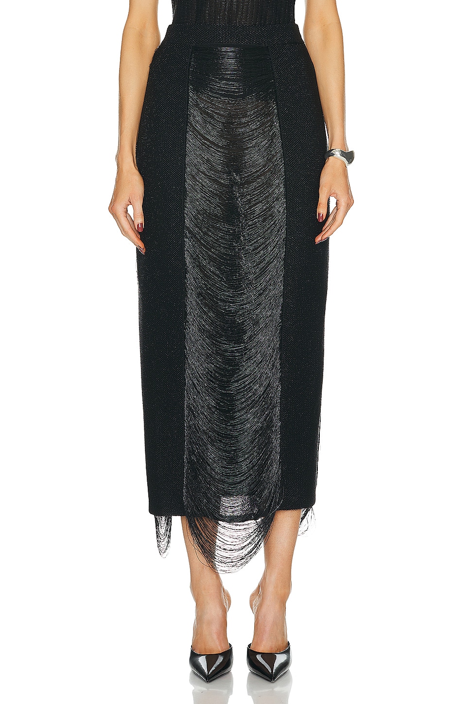 Image 1 of Alexander McQueen Armour Stitch Skirt in Black