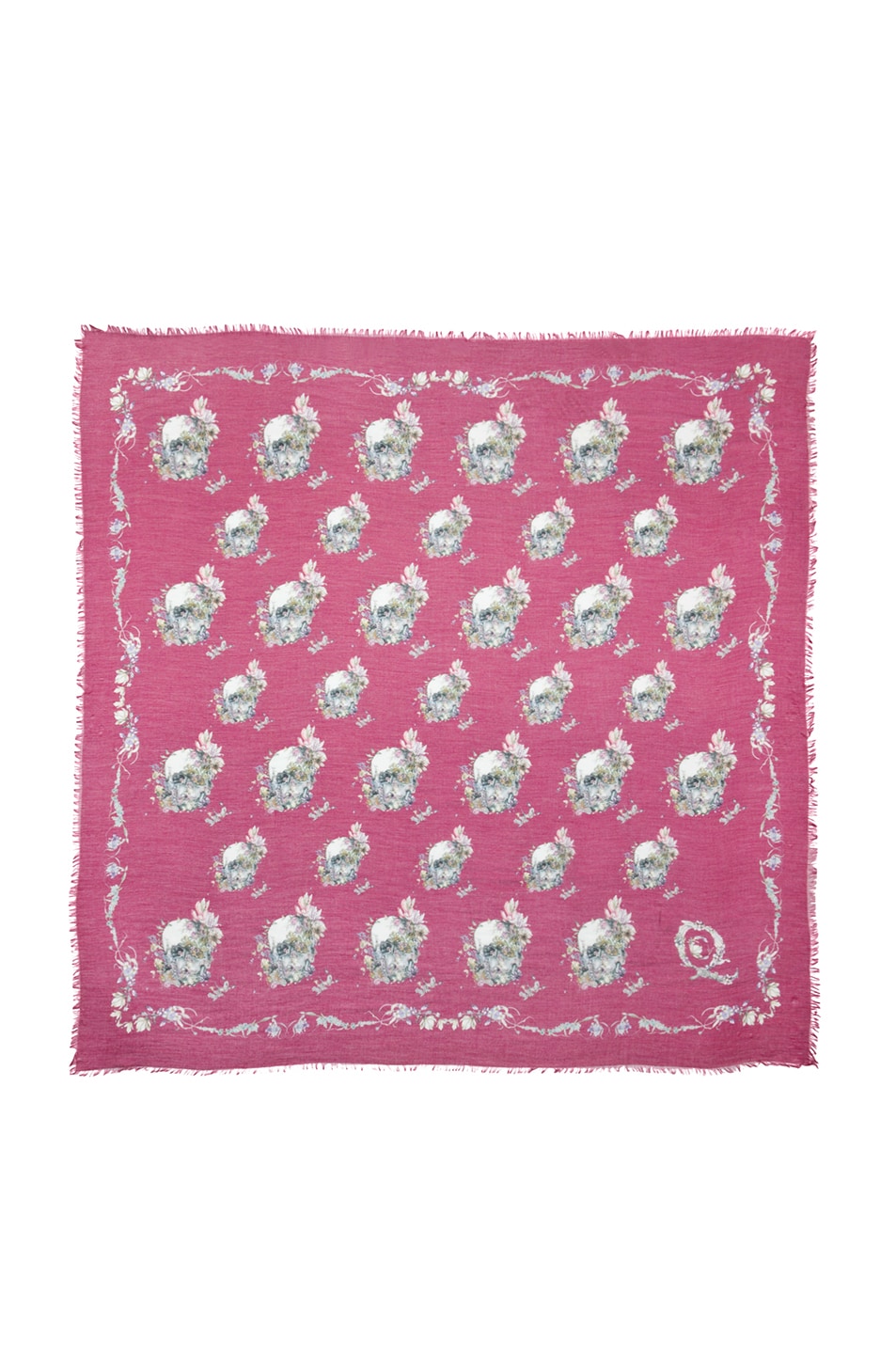 Image 1 of Alexander McQueen Pashmina Flower Breeze Scarf in Lacquer