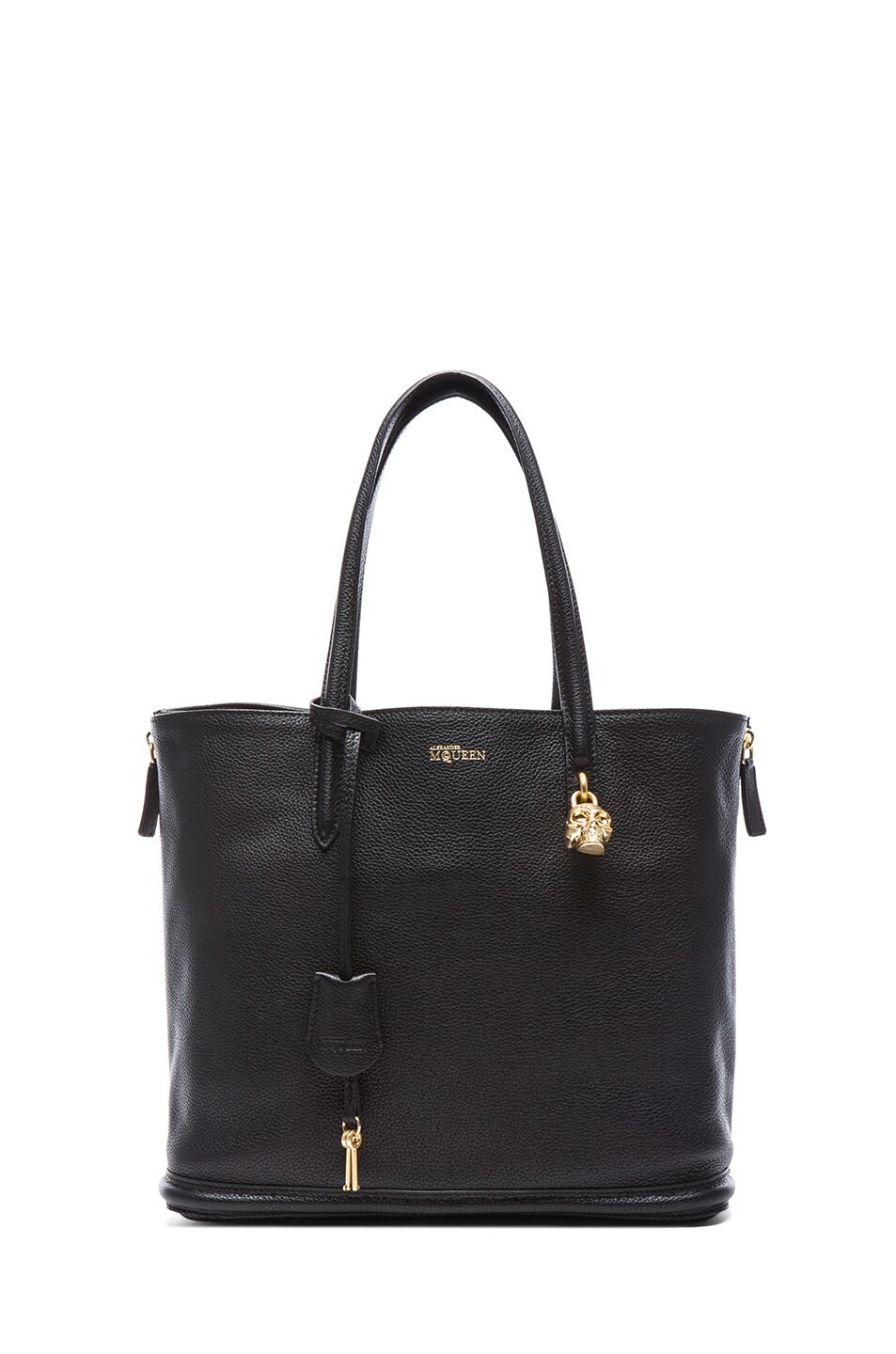 Image 1 of Alexander McQueen Small Padlock Shopper Bag in Black