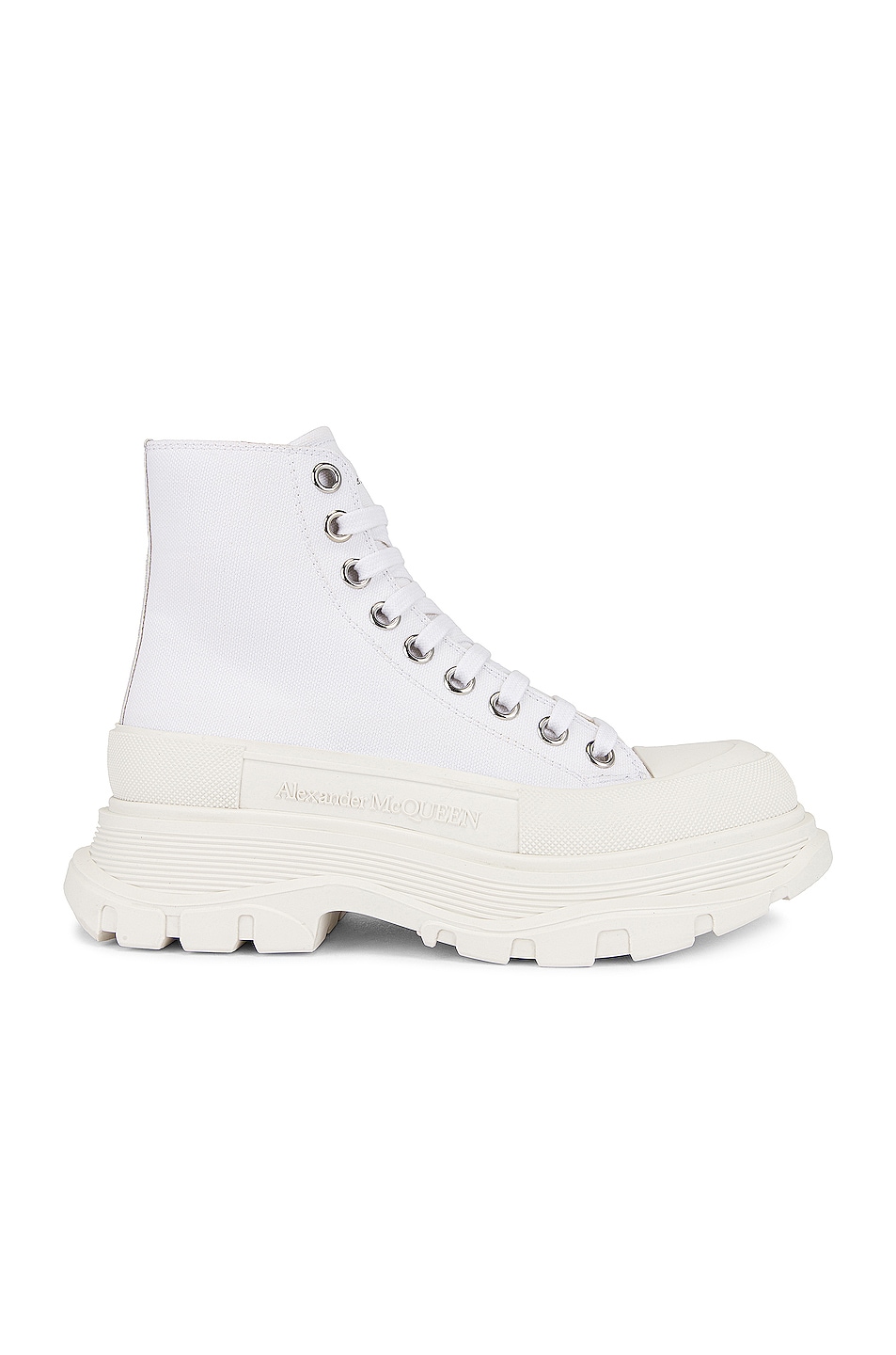 Image 1 of Alexander McQueen Tread Slick Boots in White & White