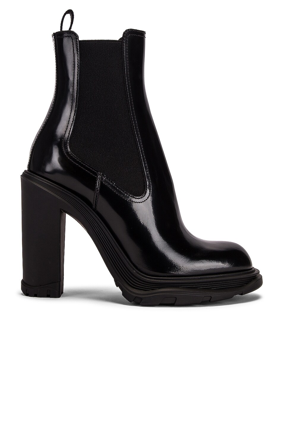 Image 1 of Alexander McQueen Leather Ankle Boots in Black