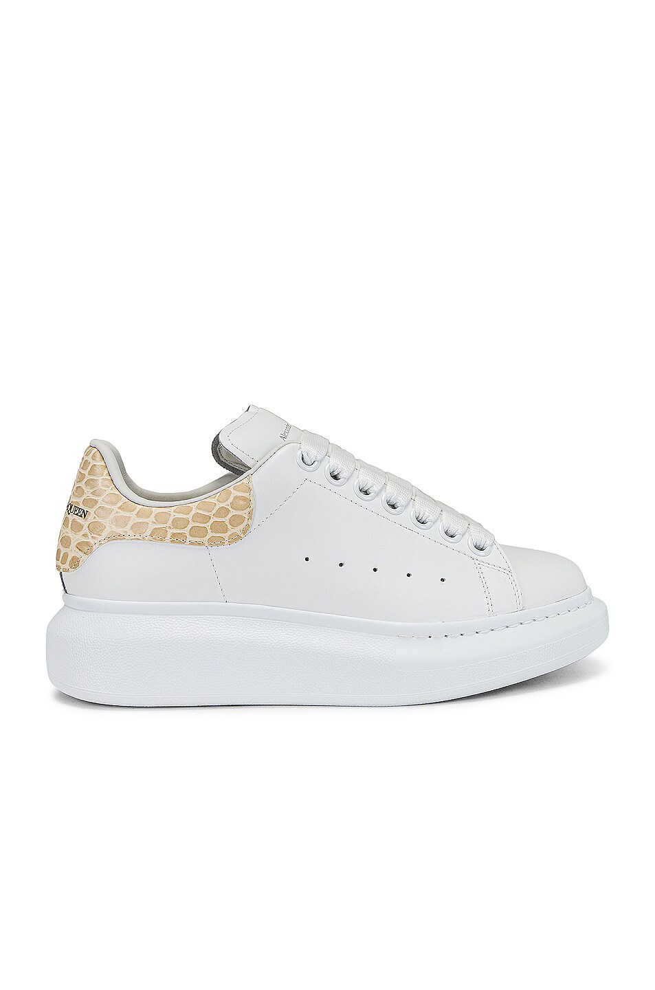 Image 1 of Alexander McQueen Oversized Sneakers in White & Sand