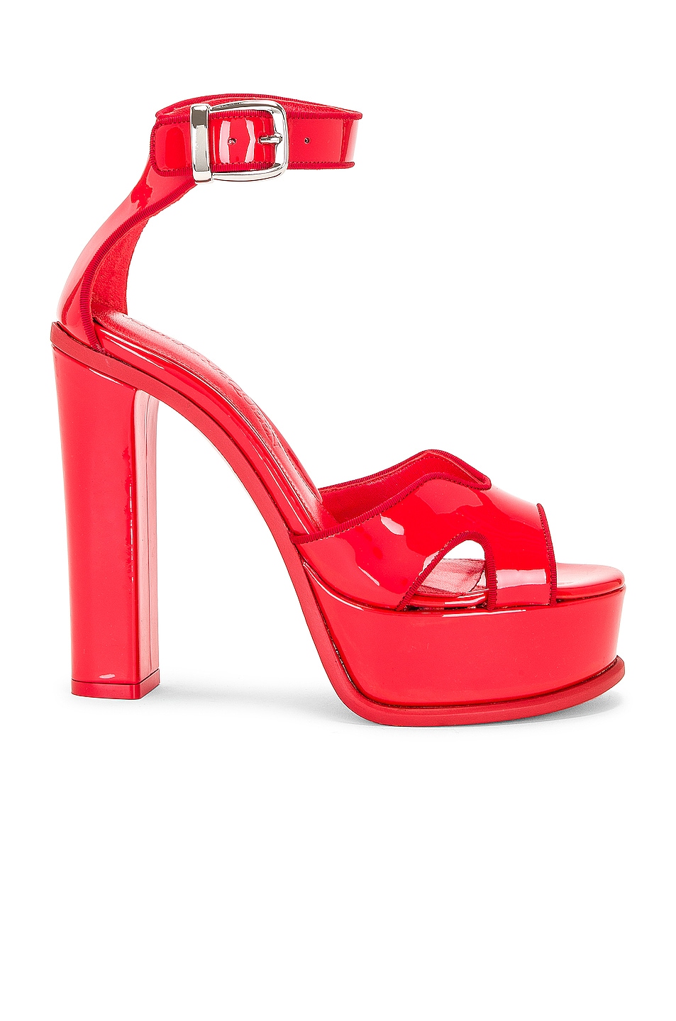 Image 1 of Alexander McQueen Ankle Strap Sandal in Lust Red