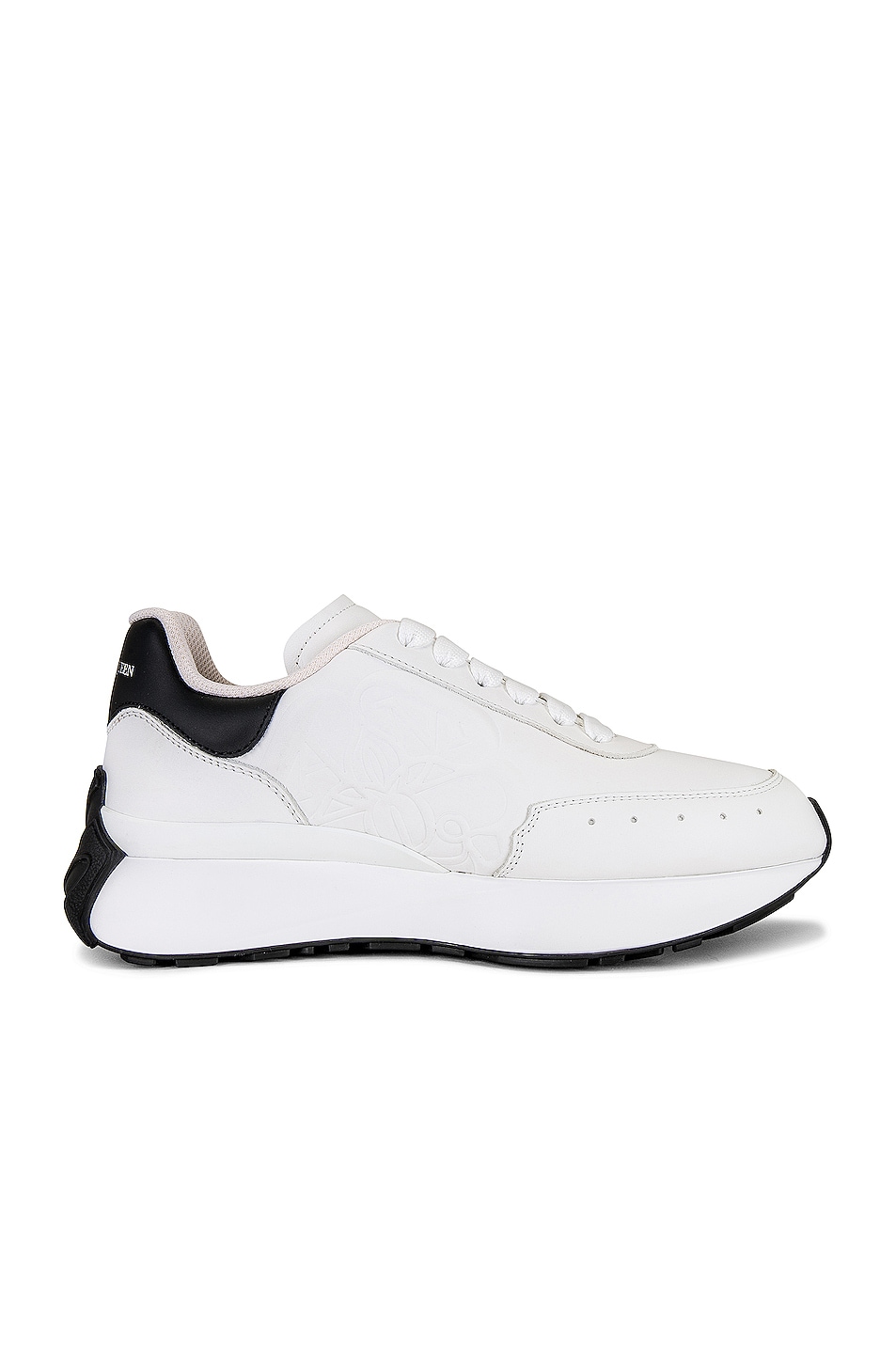 Image 1 of Alexander McQueen Sprint Runner Sneaker in White & Black