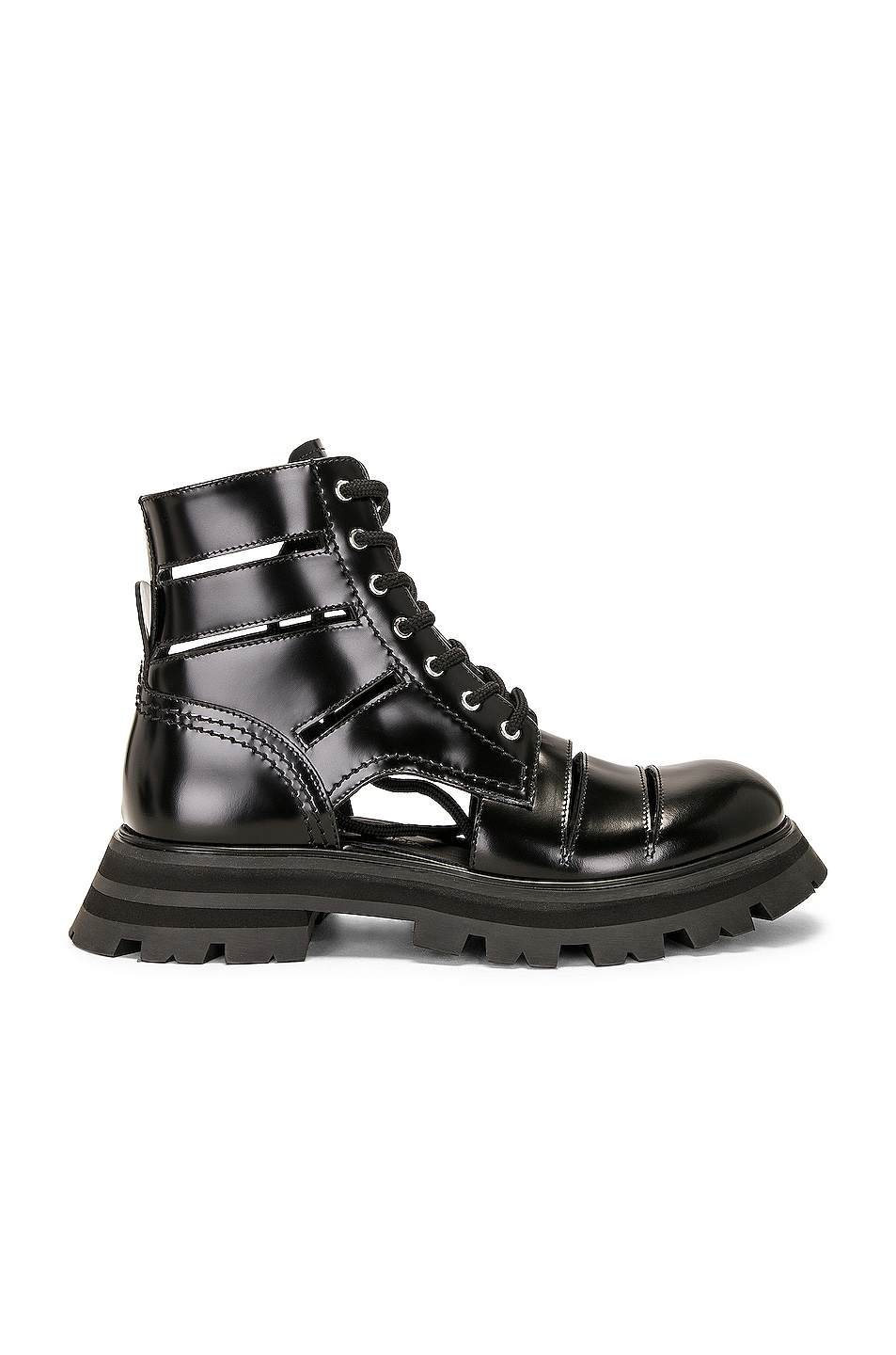 Image 1 of Alexander McQueen Leather Boot in Black
