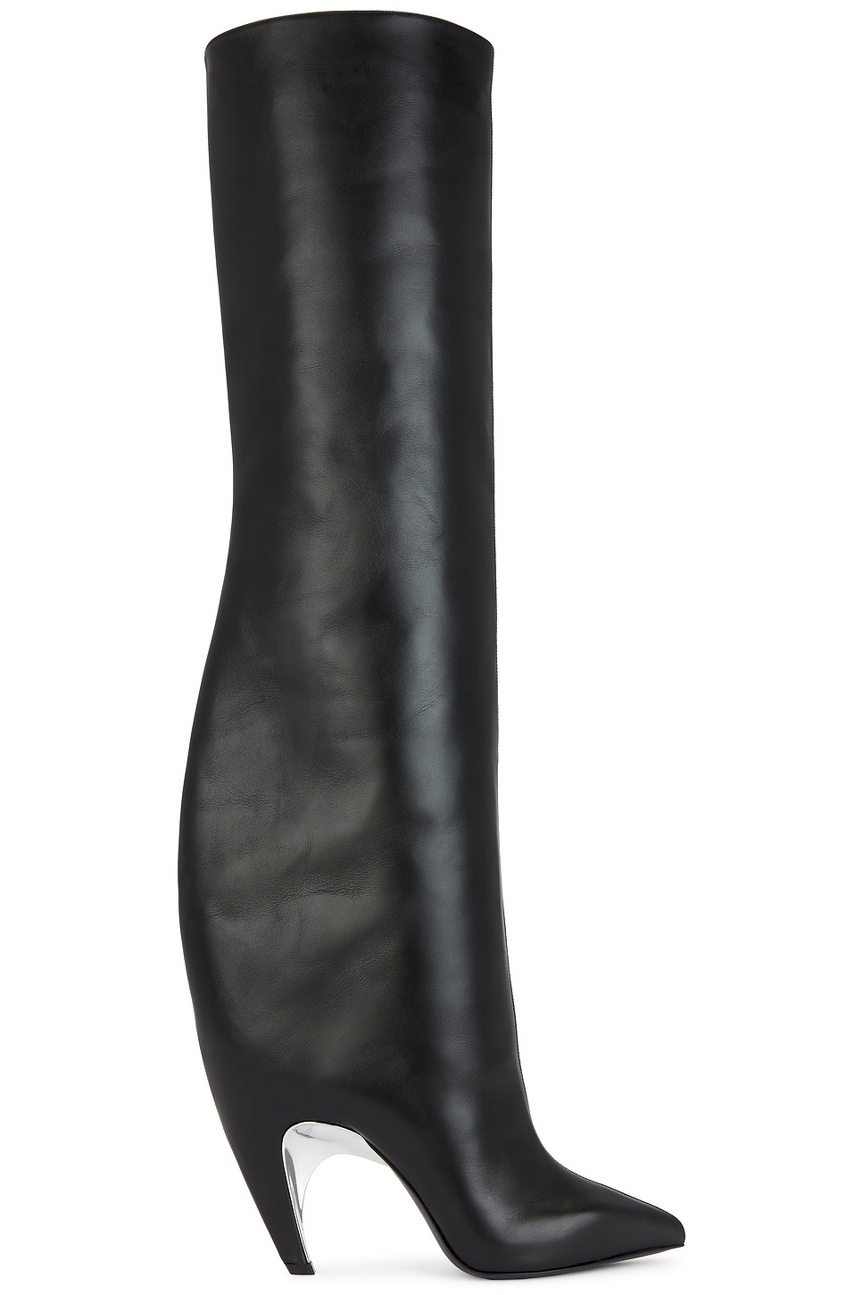 Image 1 of Alexander McQueen Tall Boot in Black & Silver