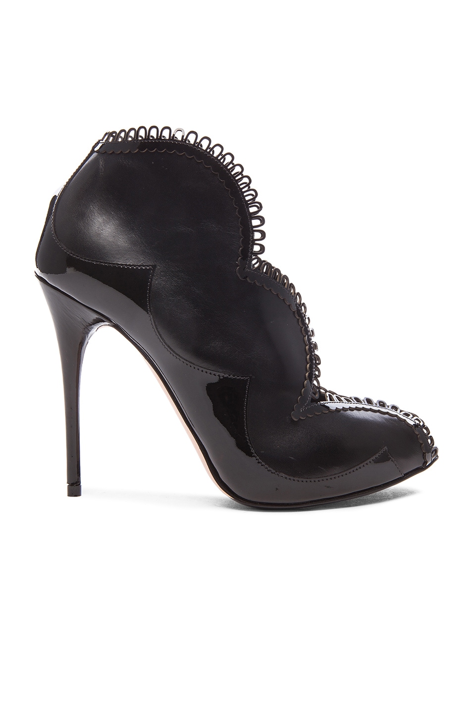 Image 1 of Alexander McQueen Cut Out Leather Heels in Black