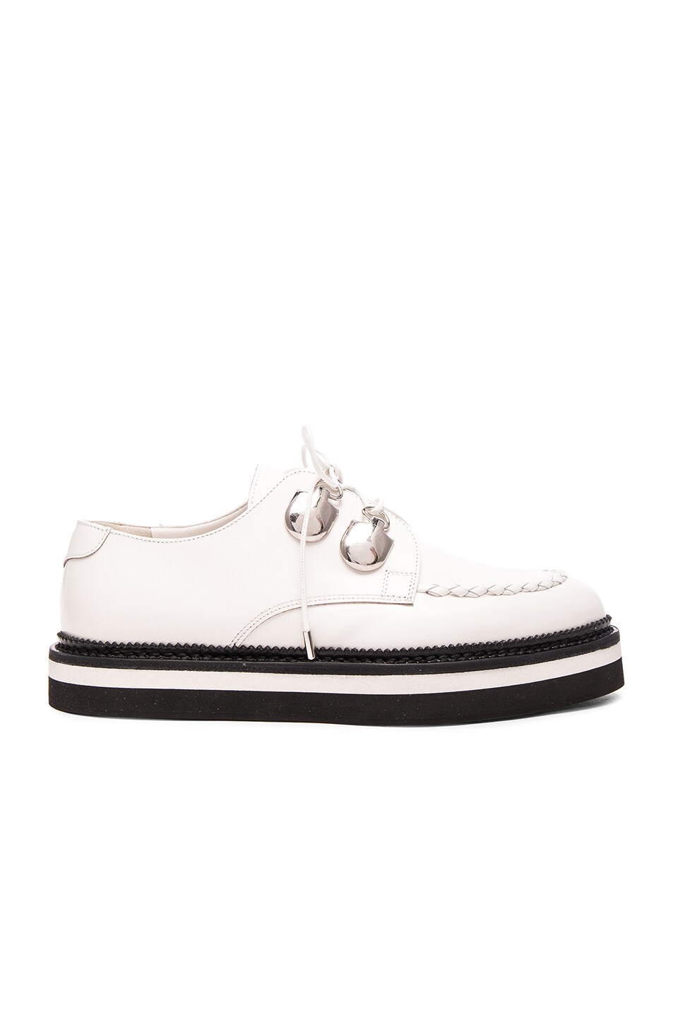 Image 1 of Alexander McQueen Leather Creepers in Ivory