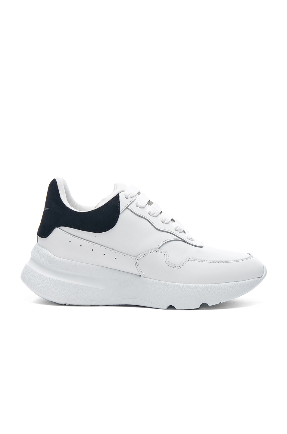 Image 1 of Alexander McQueen Platform Sneakers in White & Black