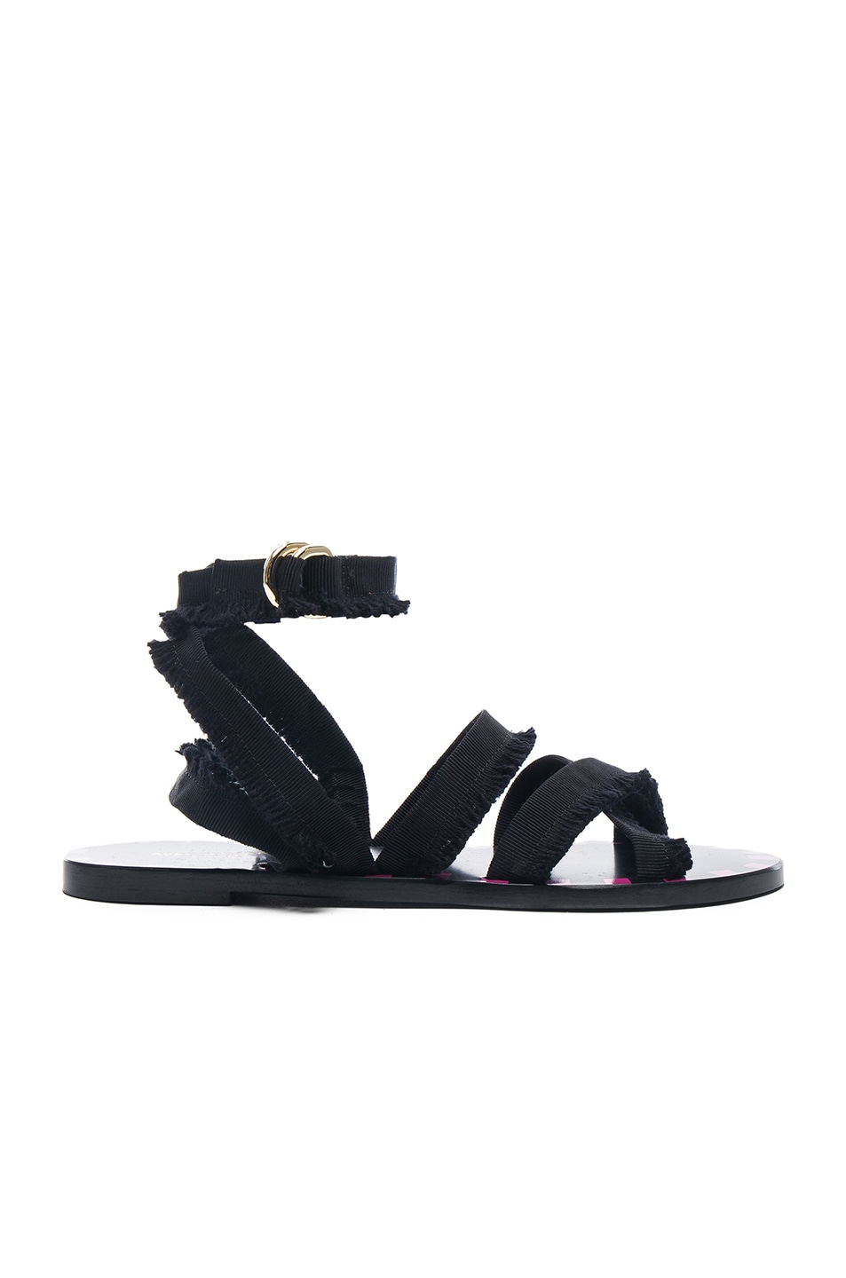 Image 1 of Avec Moderation Stromboli Sandals in Black & Fuchsia