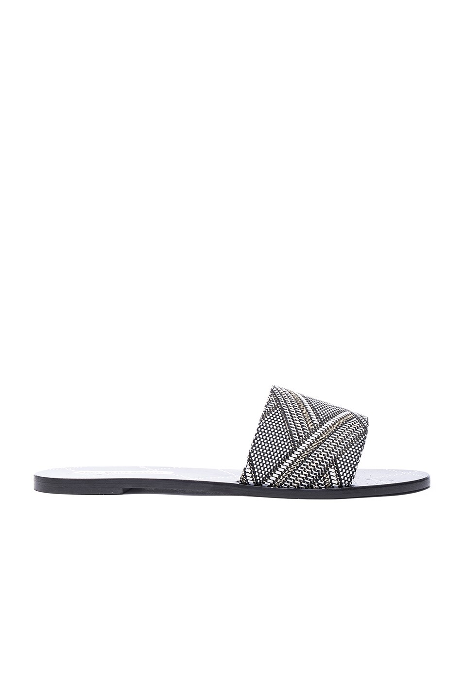 Image 1 of Avec Moderation Puntini Open Sandals in Black & White