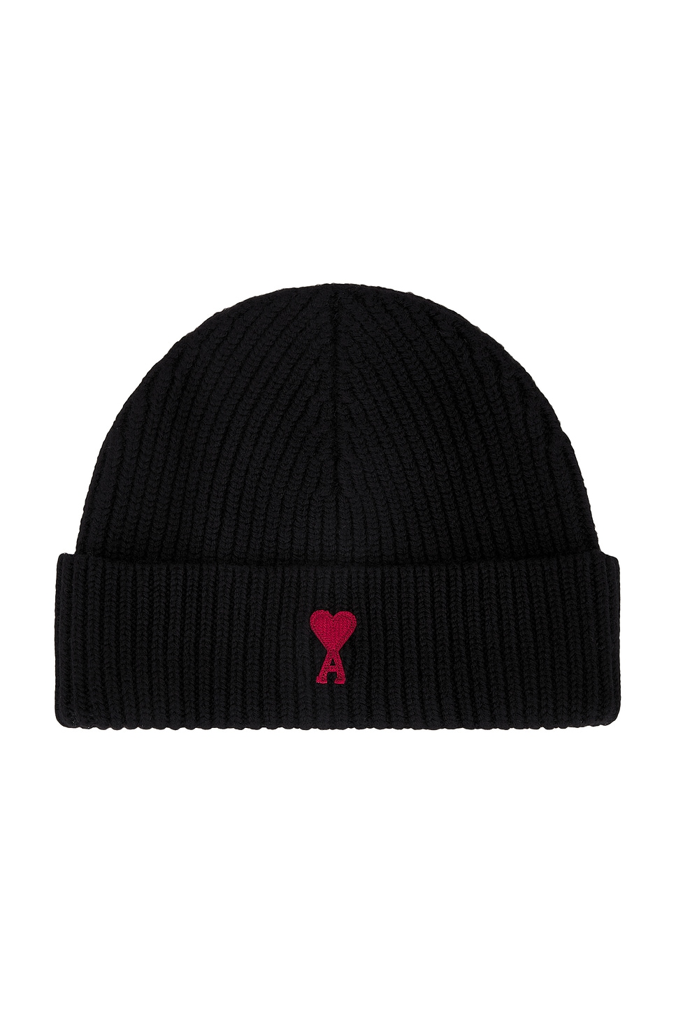 Shop Ami Alexandre Mattiussi Adc Beanie In Black & Red