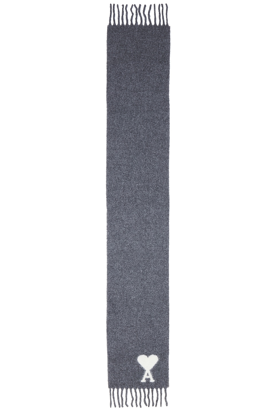 Shop Ami Alexandre Mattiussi Adc Oversize Scarf In Dark Grey