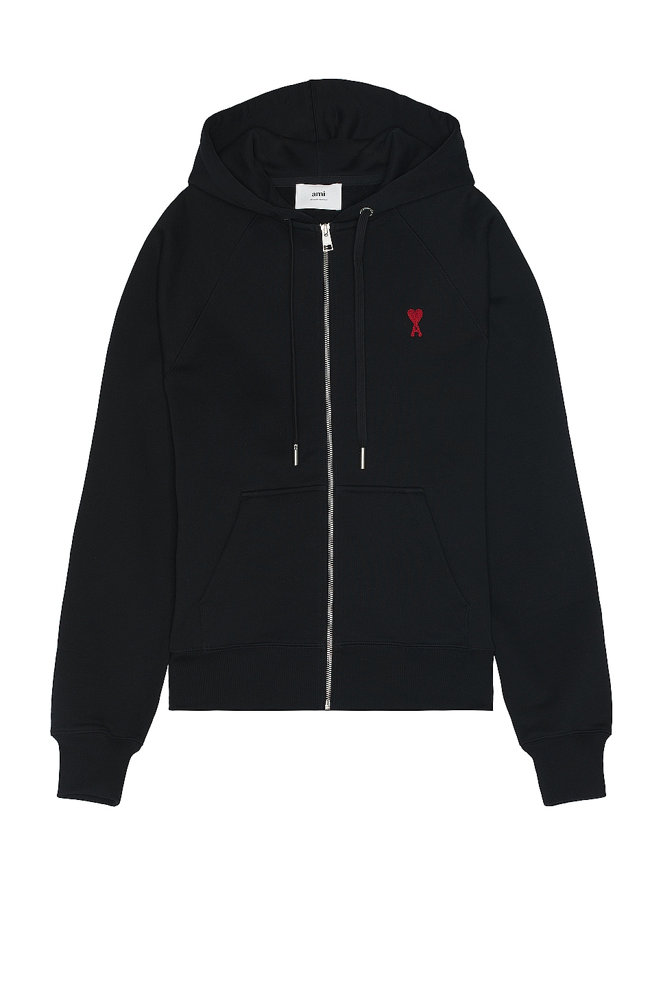 Image 1 of ami ADC Zipped Hoodie in Black