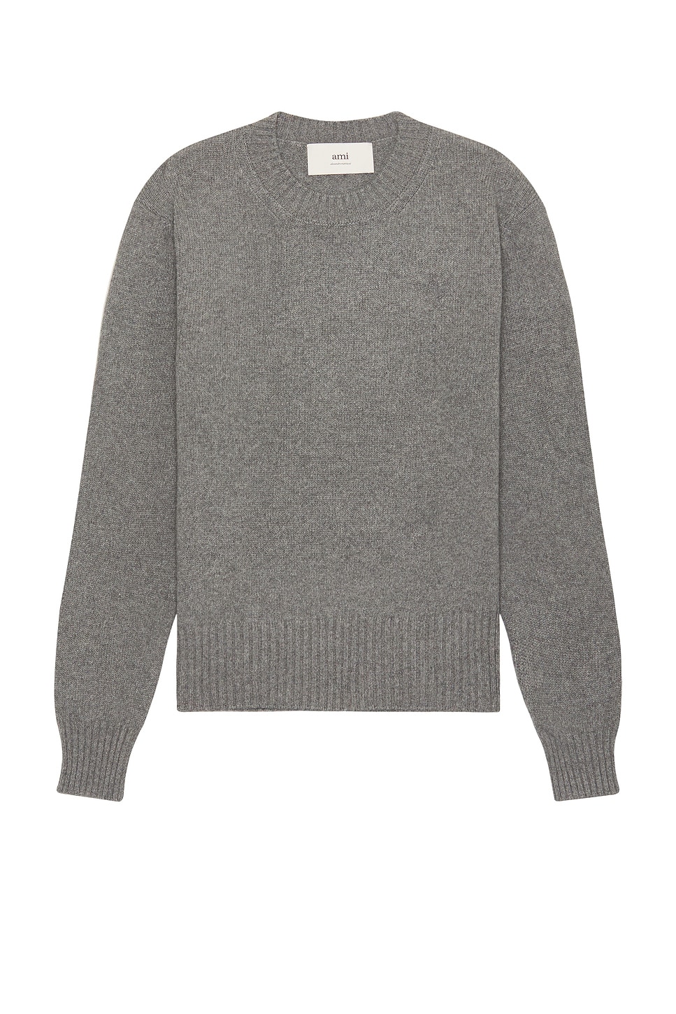 Image 1 of ami Tonal ADC Sweater in Light Grey