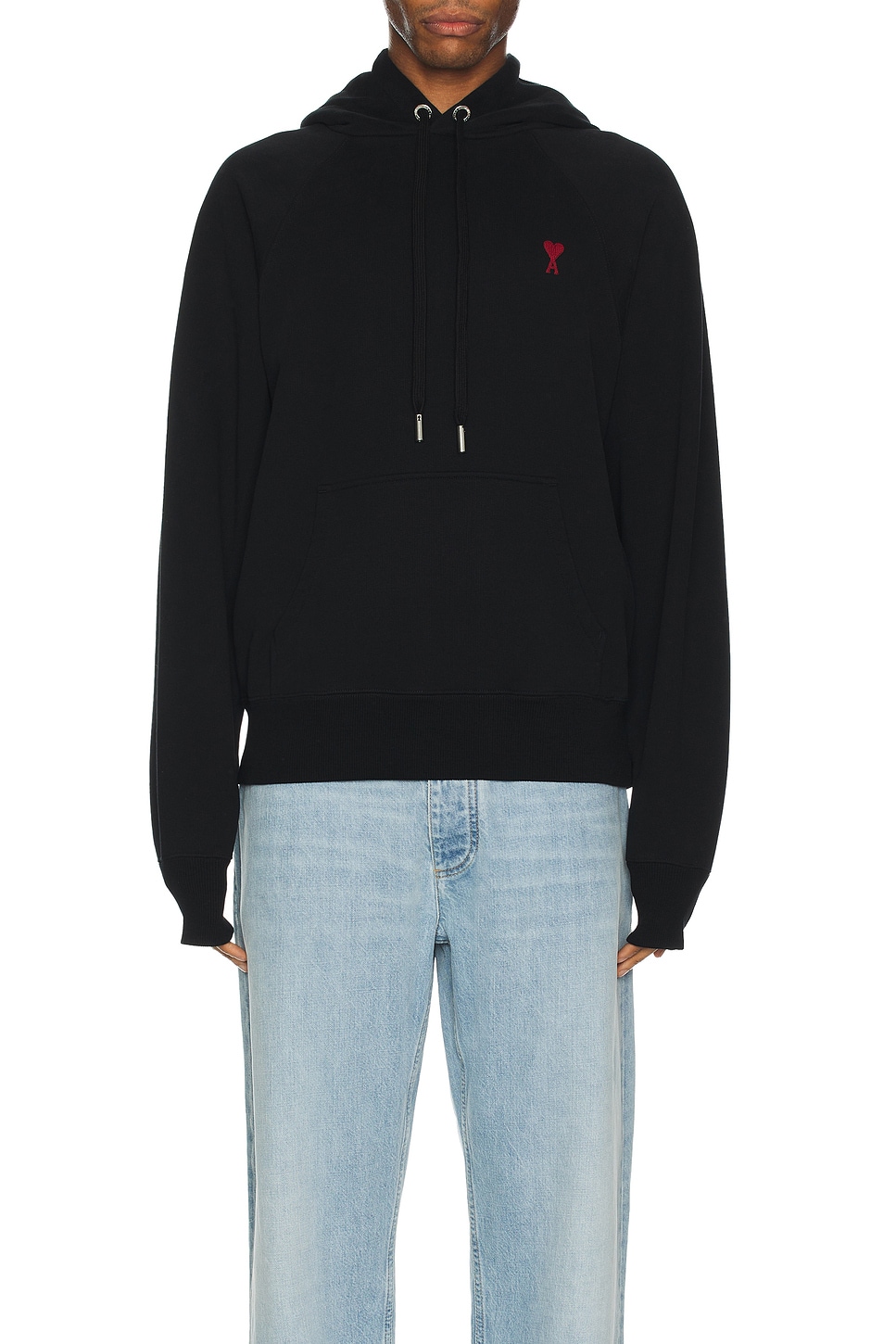 Red Ami de Coeur Zipped Hoodie