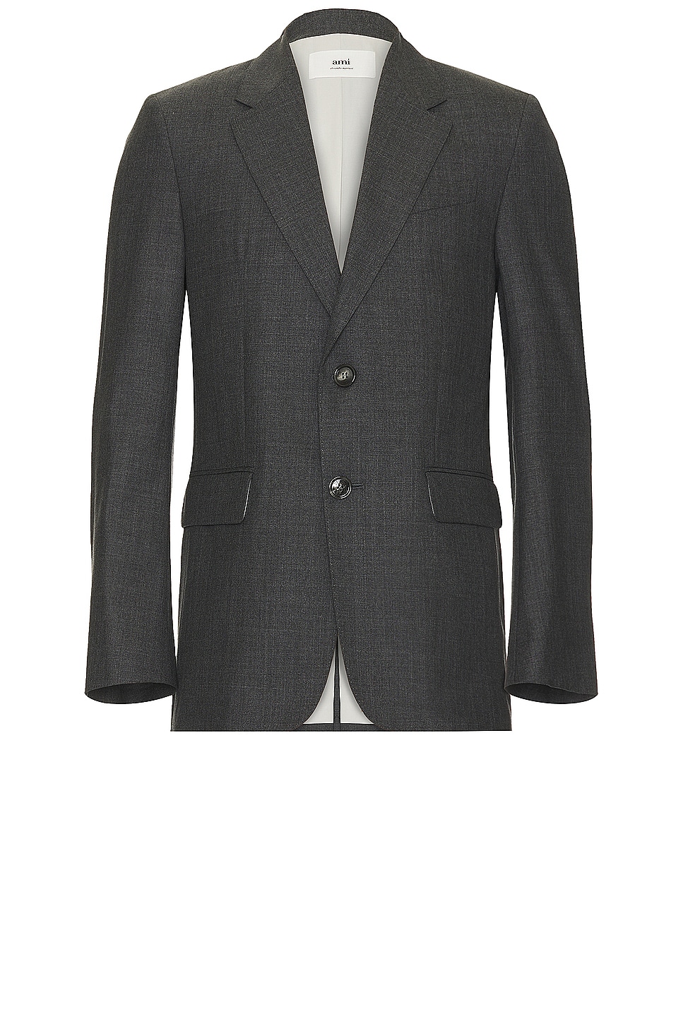Image 1 of ami Two Button Jacket in Heather Grey