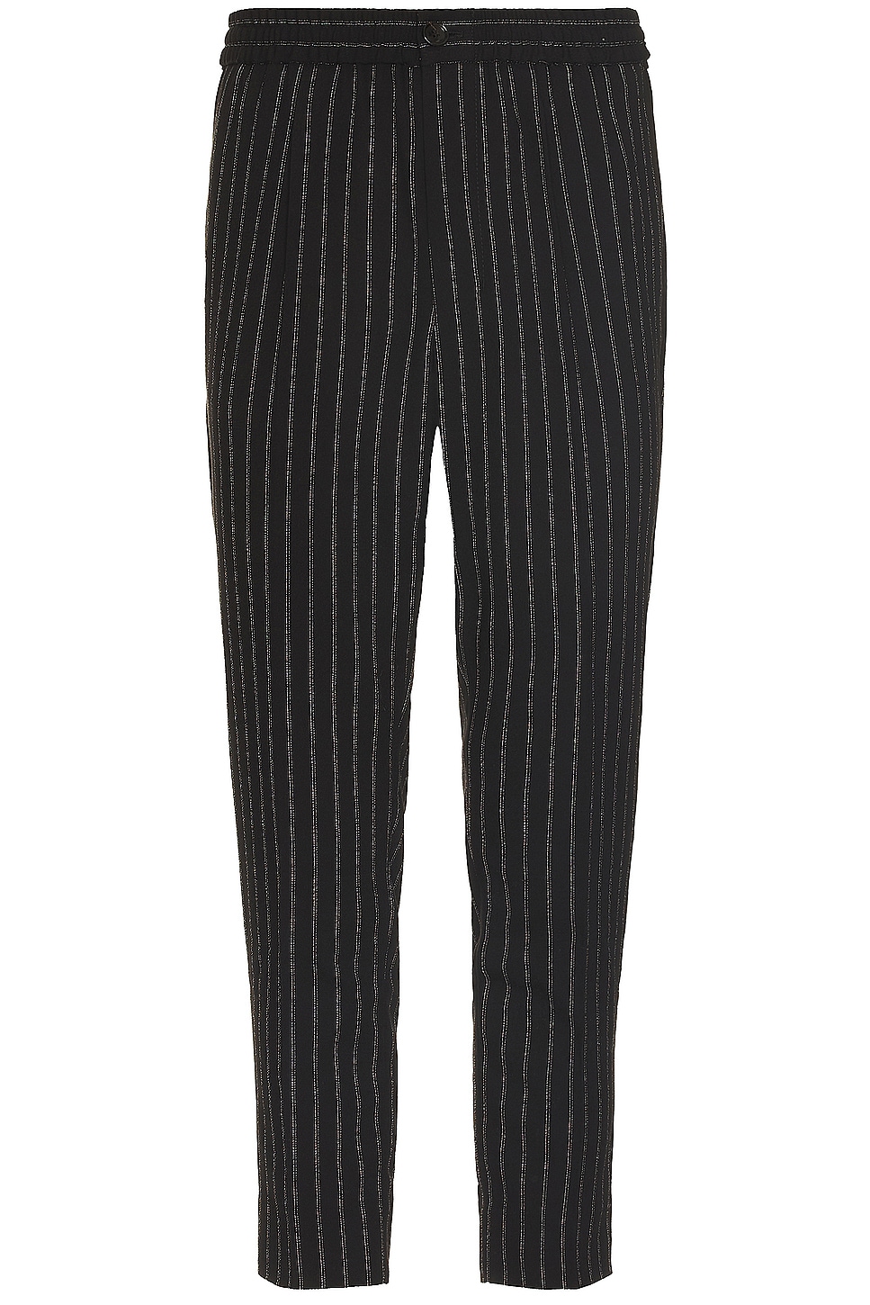 Image 1 of ami Elasticated Waist Pant in Black & Chalk
