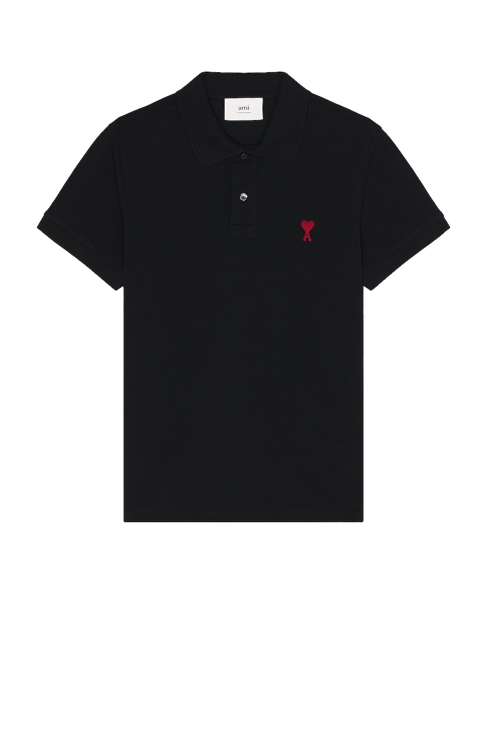 Image 1 of ami De Coeur Polo Shirt in Black