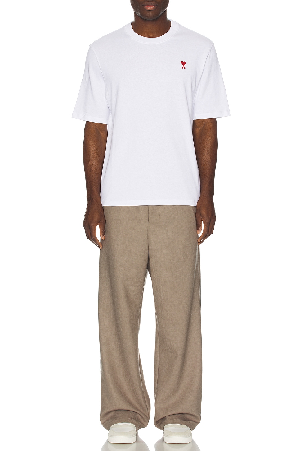 Image 1 of AMI Paris De Coeur T-Shirt in White