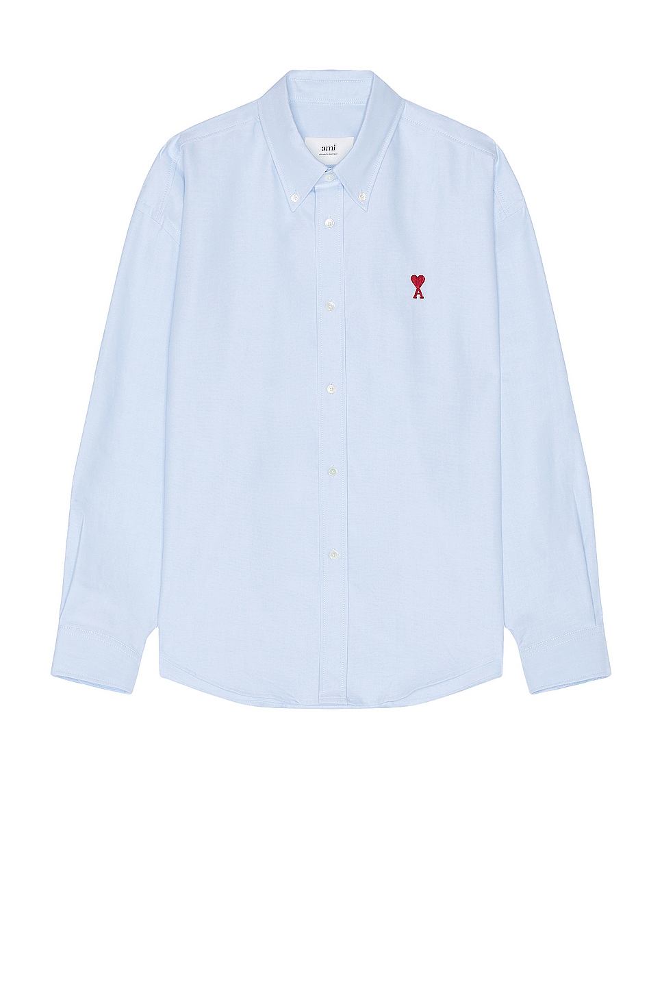 Image 1 of ami Boxy Fit Shirt in Sky Blue