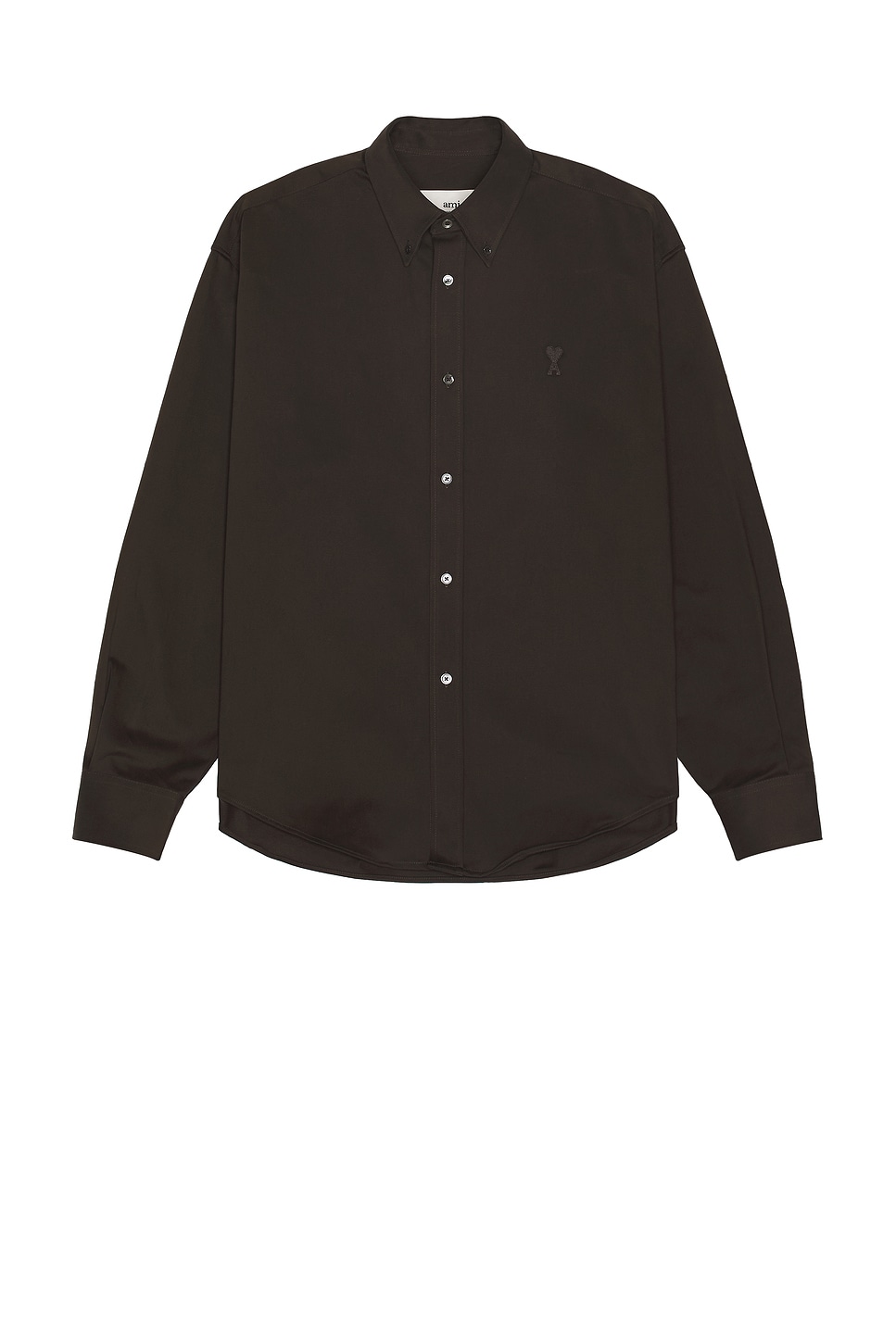 Image 1 of ami ADC Boxy Fit Shirt in Dark Coffee