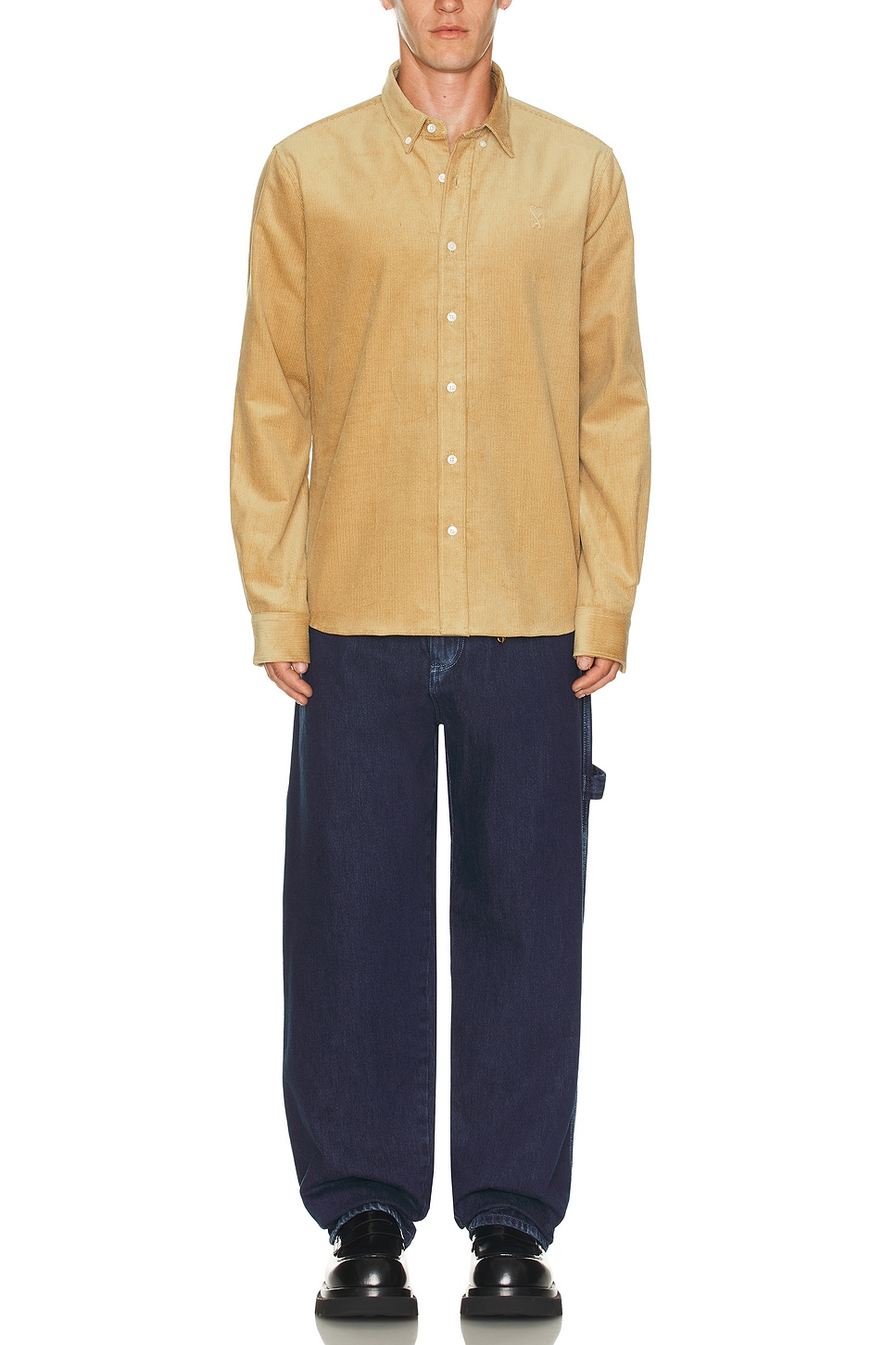 Image 1 of AMI Paris Classic Fit Shirt in Sand