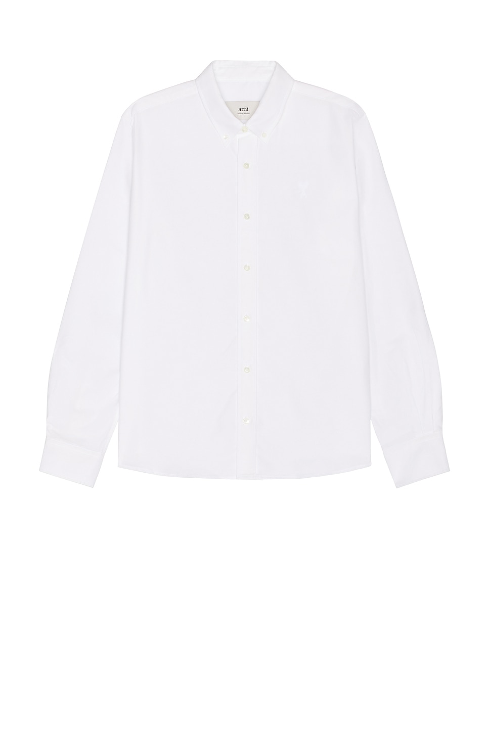 Image 1 of ami Classic Fit Shirt in Natural White