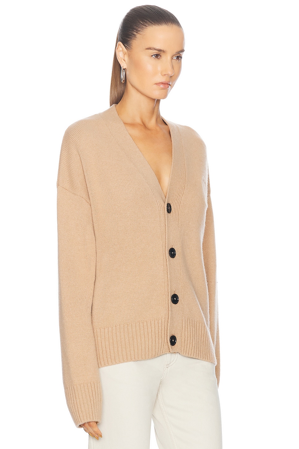 Shop Ami Alexandre Mattiussi Embossed Adc Cardigan In Nude