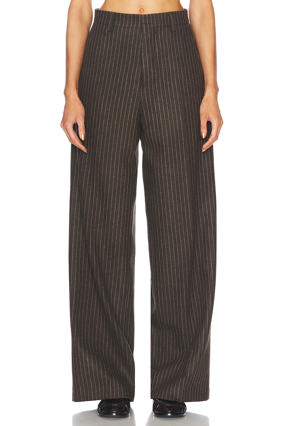 Wide Leg Trouser in Brown