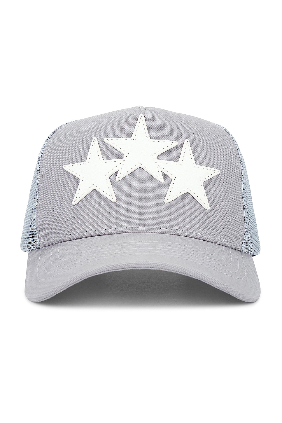 Amiri Three Star Trucker Hat in Grey