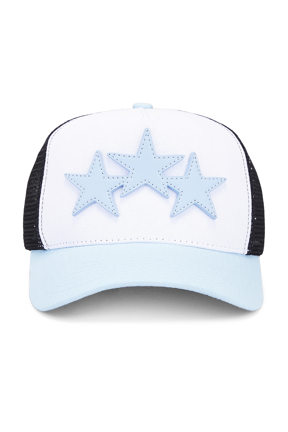 Shop Amiri 3 Star Trucker Hat In Cerulean