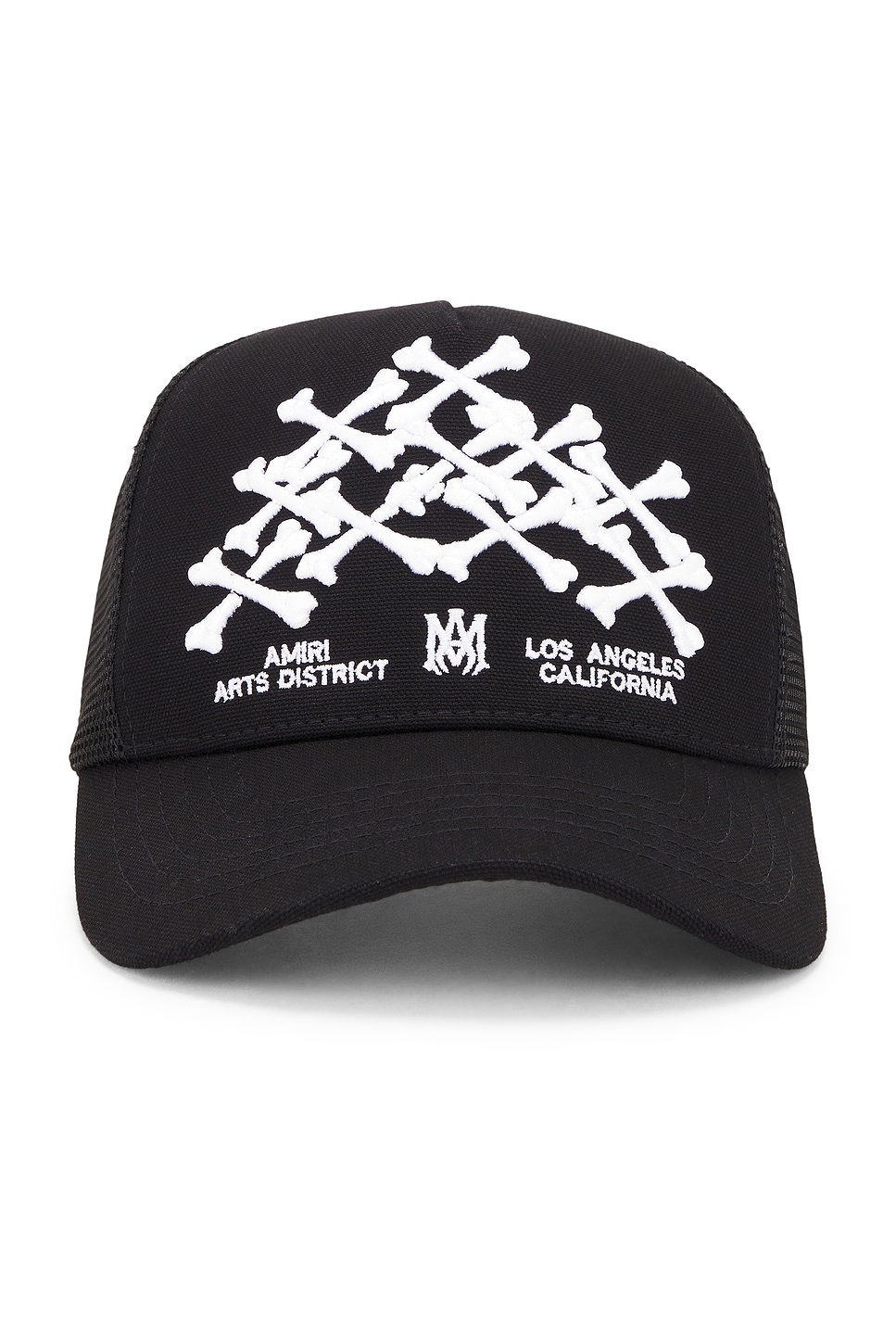 Bones Stacked Trucker Hat in Black