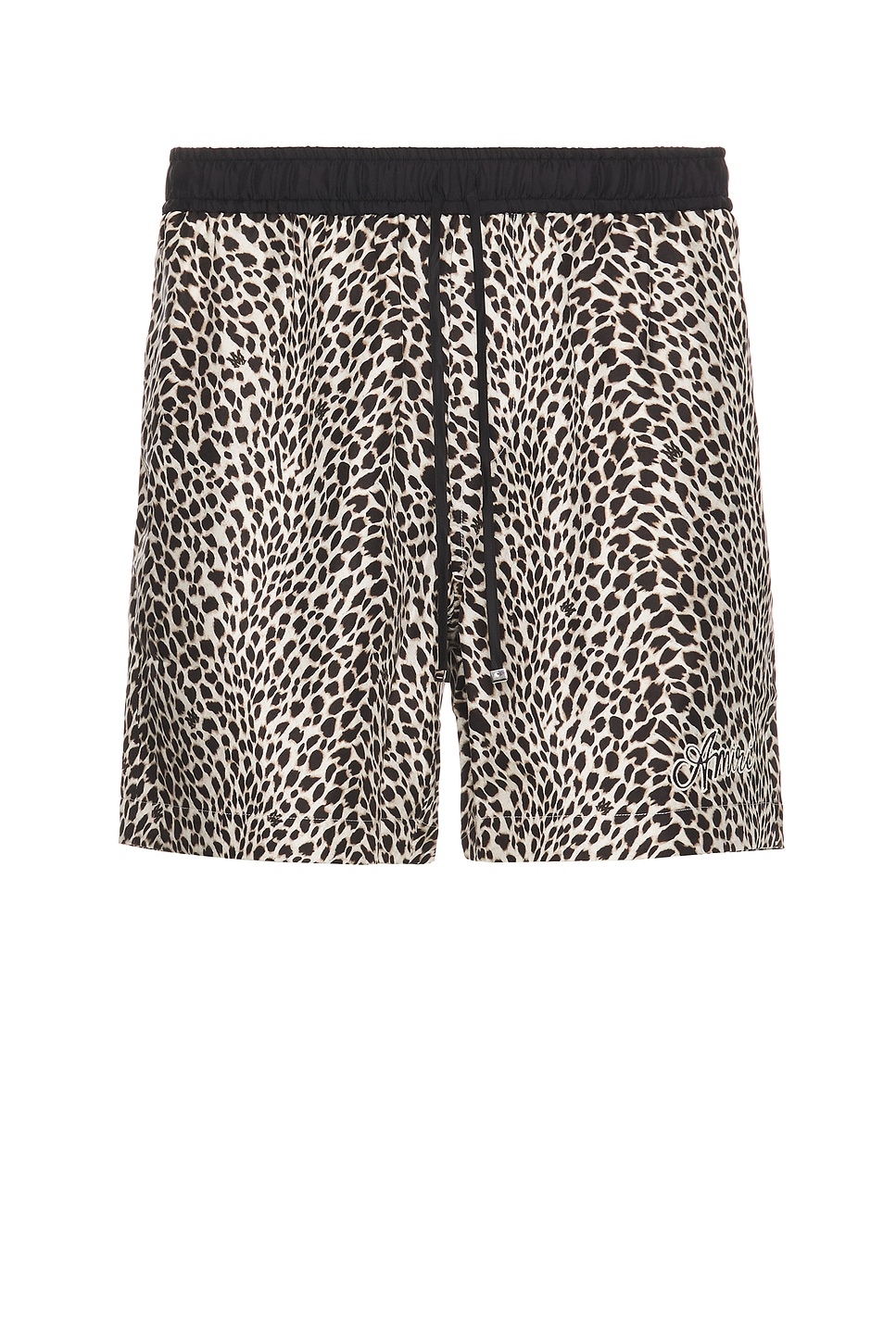 Shop Amiri Ma Leopard Short In Black Birch