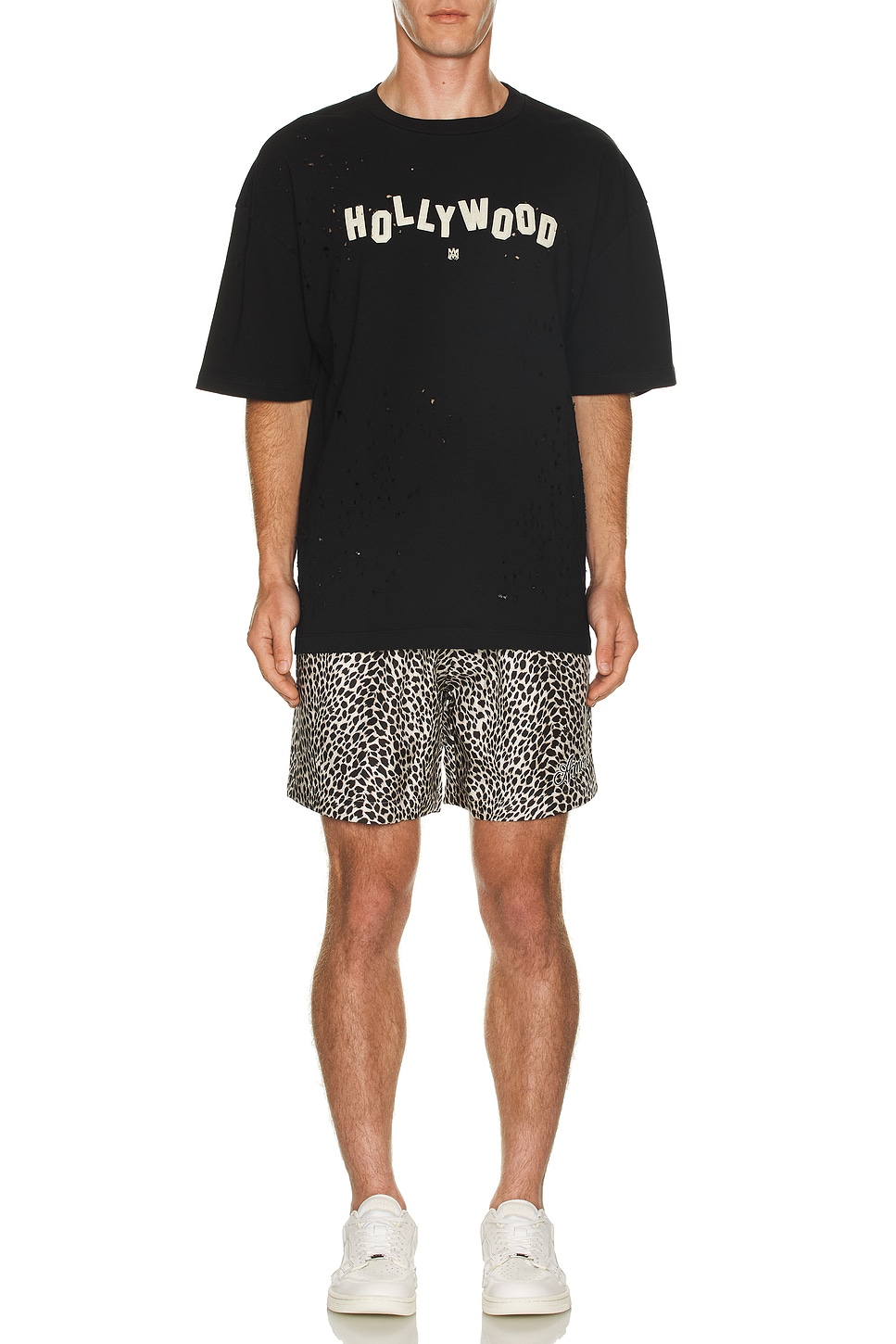 Image 1 of Amiri MA Leopard Short in Black Birch