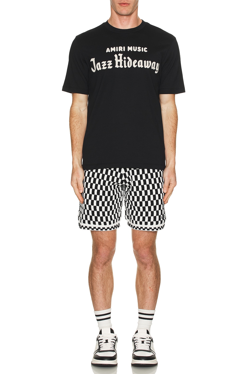 Image 1 of Amiri Checkered Short in Black