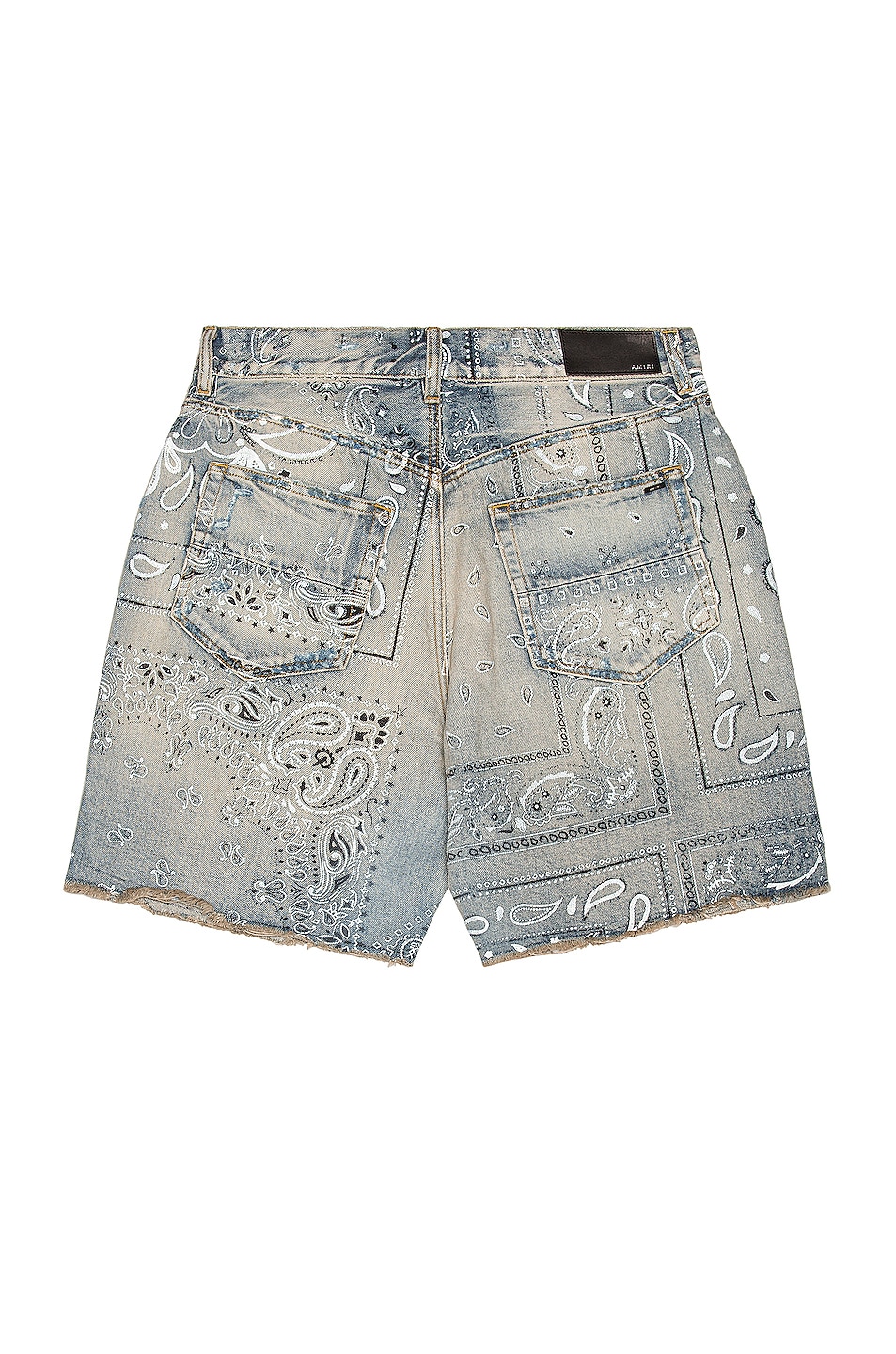 Amiri Screen Print Bandana Shorts in Clay Indigo FWRD