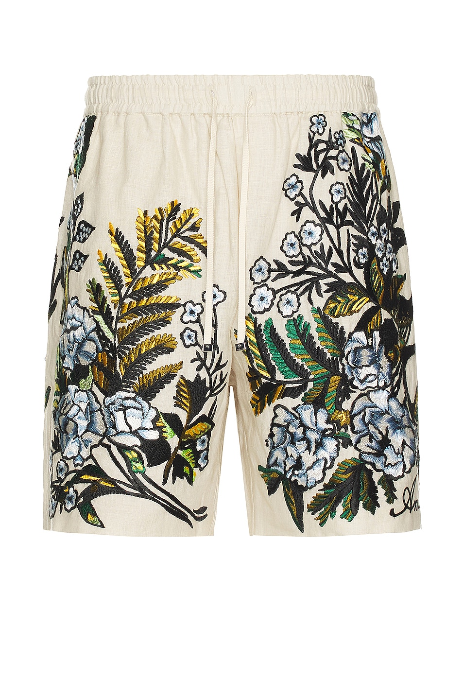 Image 1 of Amiri Embrodiered Floral Short in Alabaster